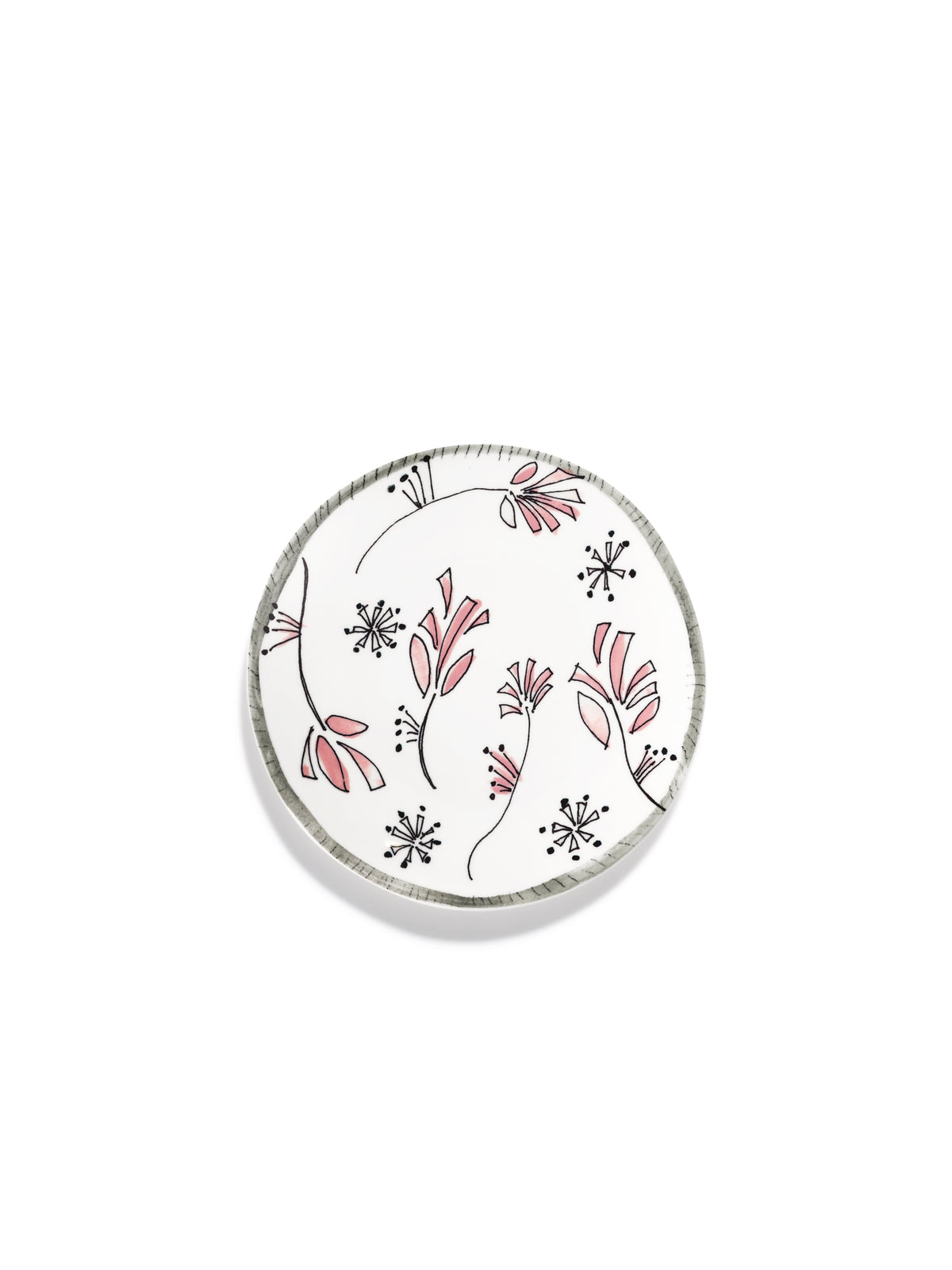 Midnight Flowers - Lot De 2 Assiettes - S - Porcelaine Bone China - Fiore Rosa