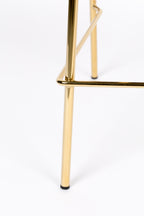Jolien - Bar & Counter Stool - Fabric - Gold/Dark Blue