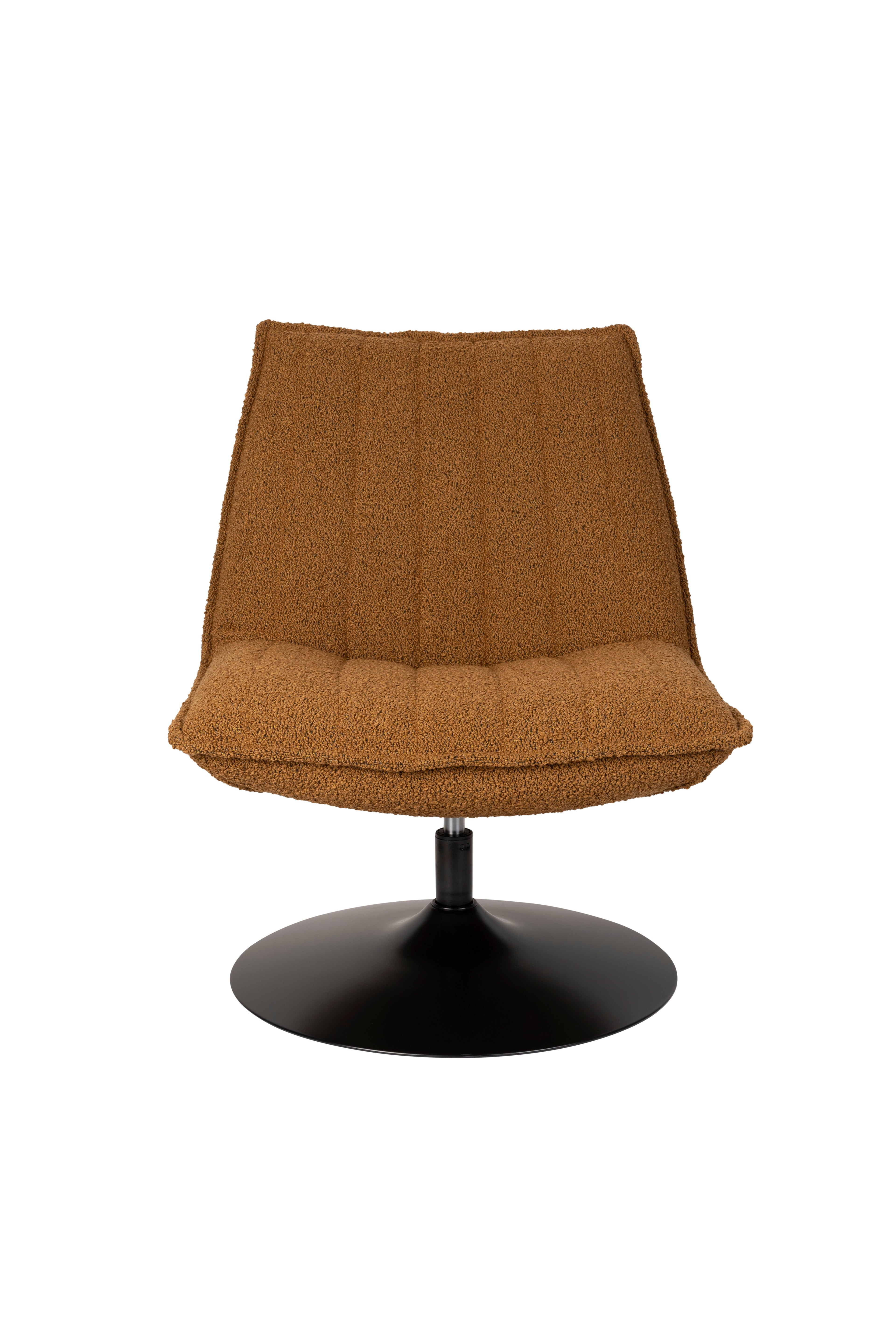 Jax Bouclé - Lounge Armchair - Fabric - Ochre/Brown