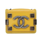 Chanel Boy Brick Flap mini leather pouch - Yellow