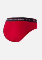 Slip A Vita Alta In Cotone - Rosso