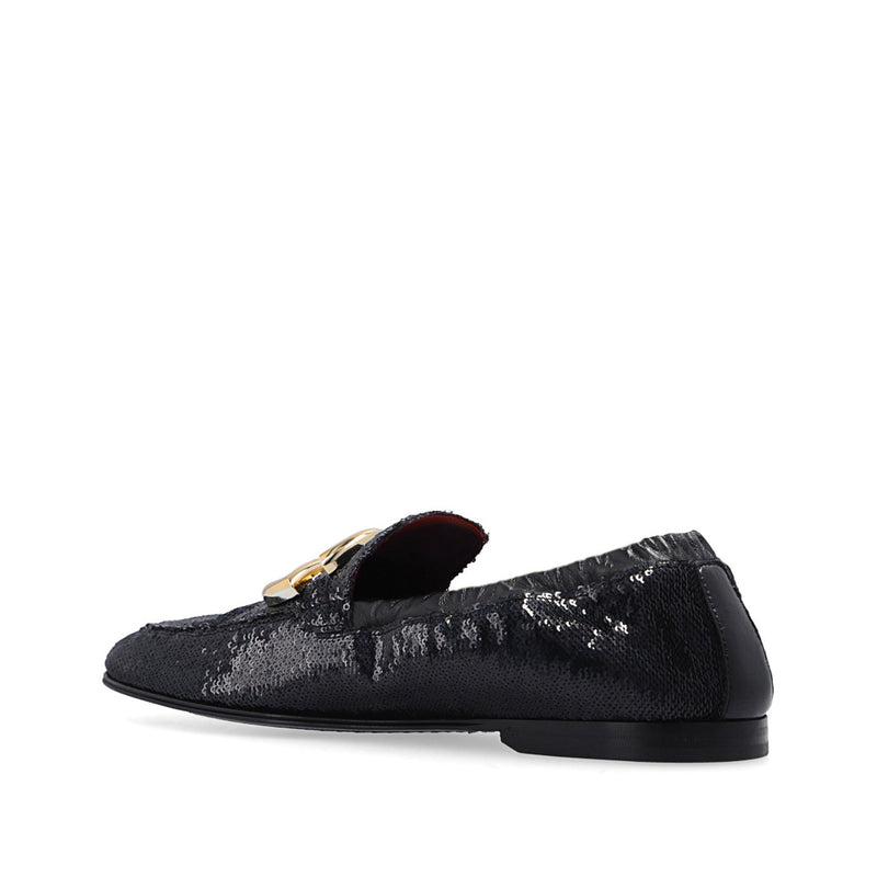 Mocassins - Dolce & Gabbana Ariosto Paillettes - Black