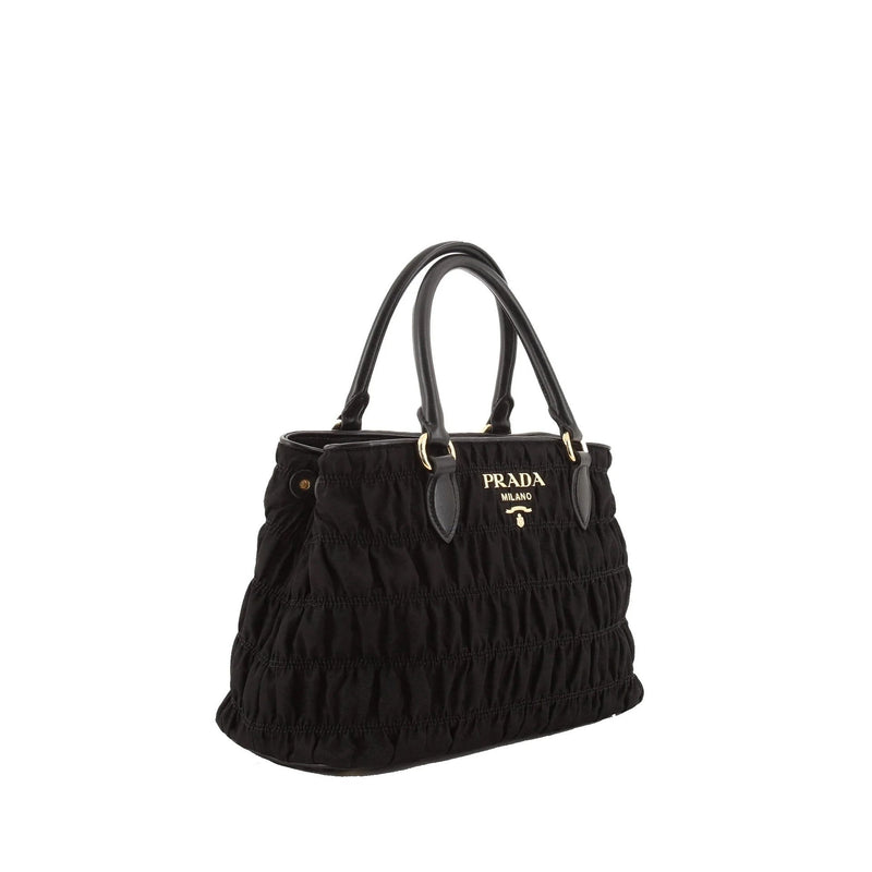 Sac À Main Prada Gaufre Nylon - Femme - Black