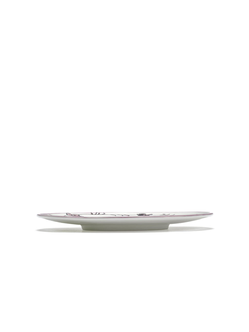 Midnight Flowers - Lot De 2 Soucoupes Pour Consommé - Porcelaine Bone China - Foncé Viola