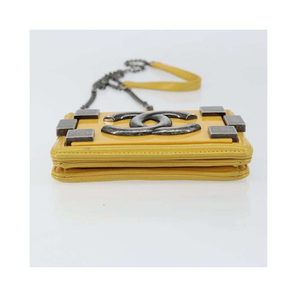 Chanel Boy Brick Flap mini leather pouch - Yellow