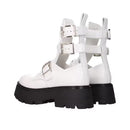 Bottes - Alexander Mcqueen Leather Ankle  - White