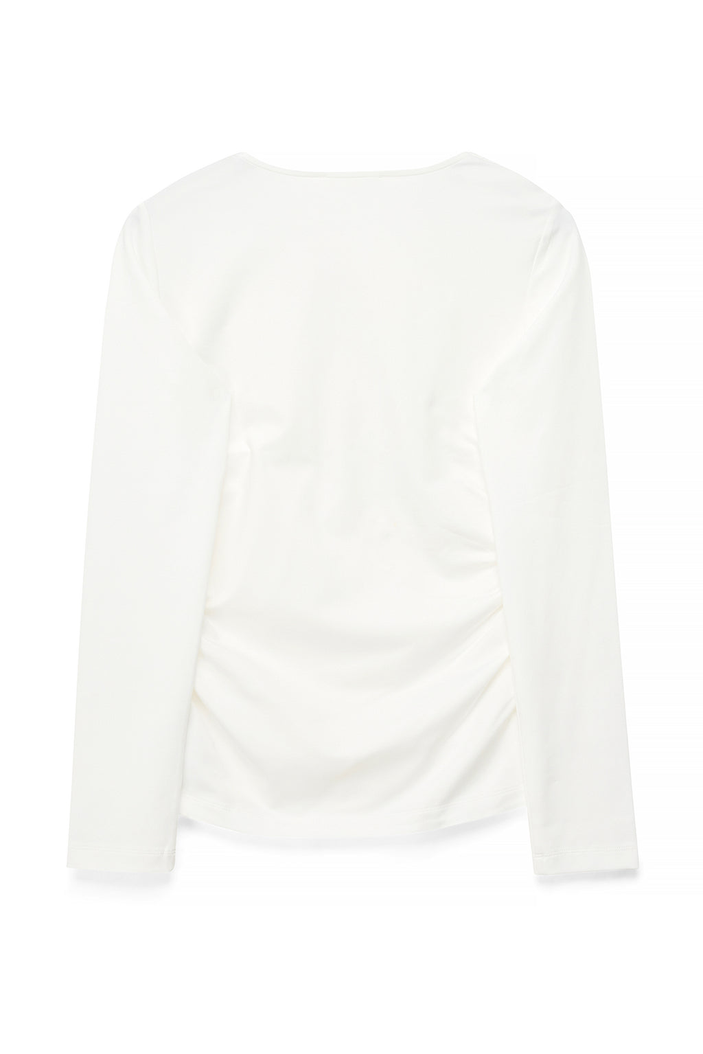 Top Deep Neckline Long Sleeve - Blanc