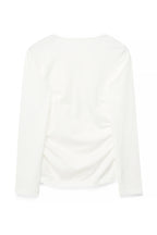 Top Deep Neckline Long Sleeve - Blanc