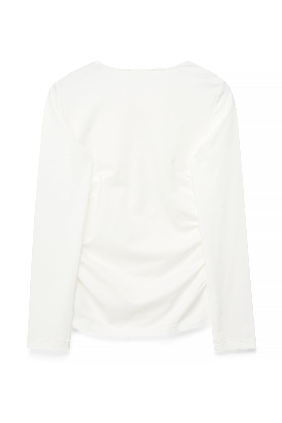 Top Deep Neckline Long Sleeve - Blanc