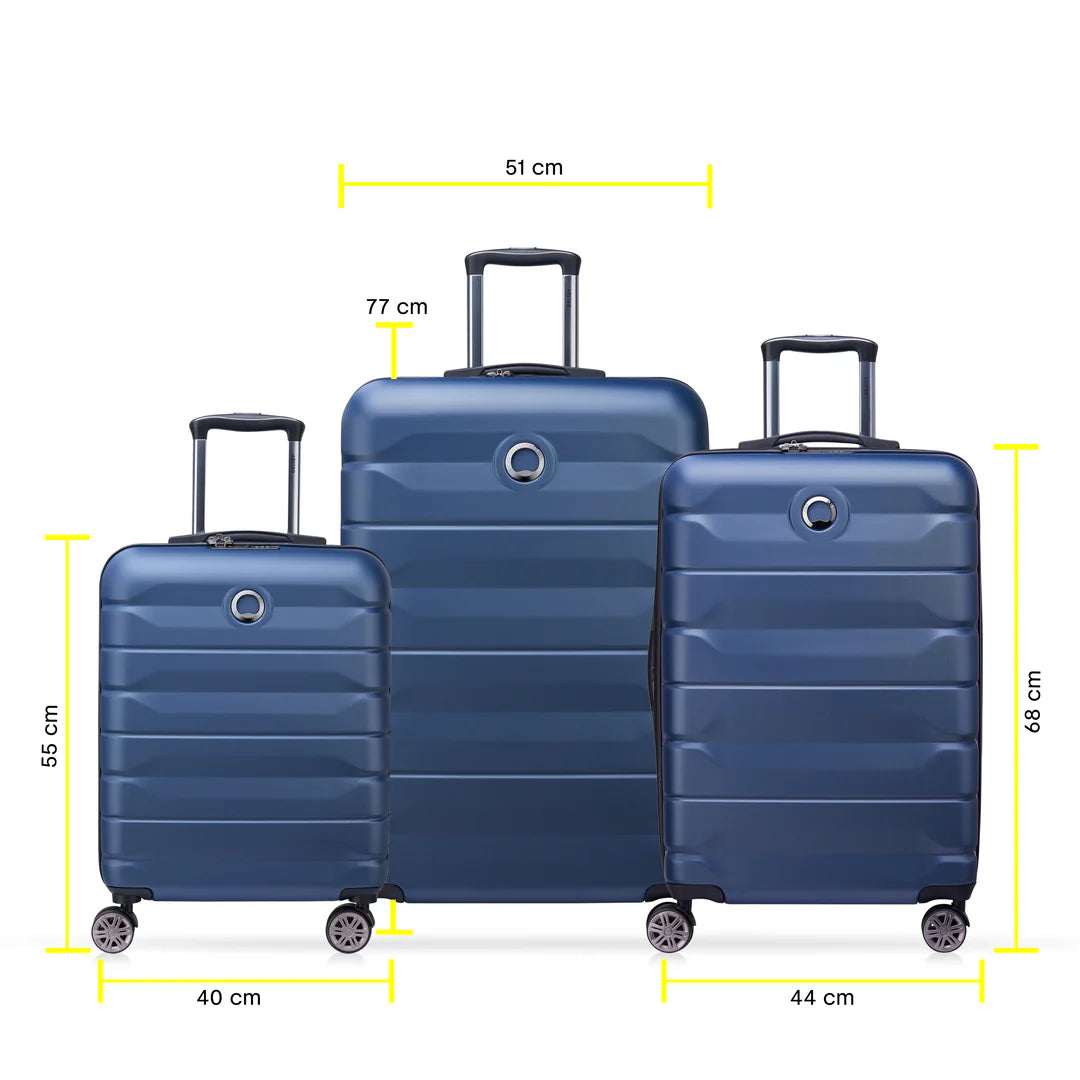 Set De 3 Valises Air Armour - Bleu Nuit