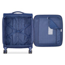 Valise Trolley Cabine Slim 4 Doubles Roues 55 Cm - Brochant 2.0 - Bleu