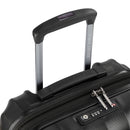 Slim Expandable Trolley Suitcase 4 Double Wheels 55 Cm - Black