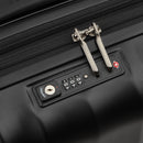 Slim Expandable Trolley Suitcase 4 Double Wheels 55 Cm - Black