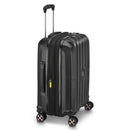 Slim Expandable Trolley Suitcase 4 Double Wheels 55 Cm - Black