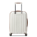 Slim Expandable Trolley Suitcase 4 Double Wheels 55 Cm - White