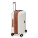 Slim Expandable Trolley Suitcase 4 Double Wheels 55 Cm - White