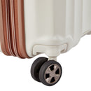 Slim Expandable Trolley Suitcase 4 Double Wheels 55 Cm - White