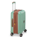 Slim Expandable Trolley Suitcase 4 Double Wheels 55 Cm - Green