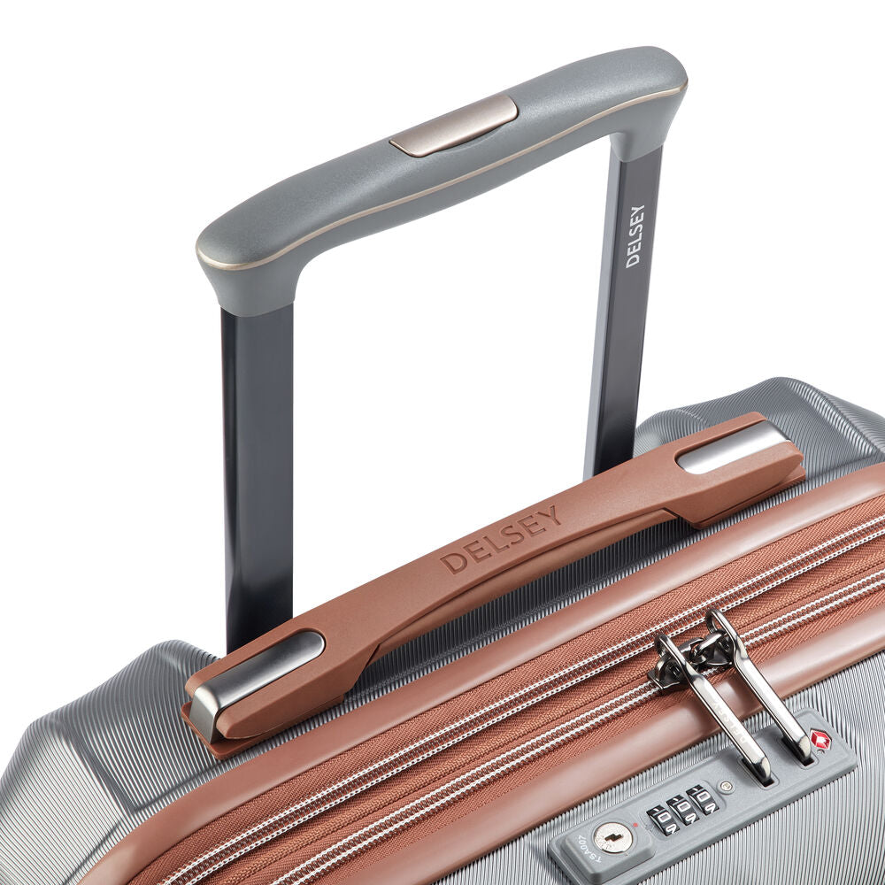 Valise Trolley Slim Extensible 4 Doubles Roues (55 Cm) Carrousel 2 - Argent