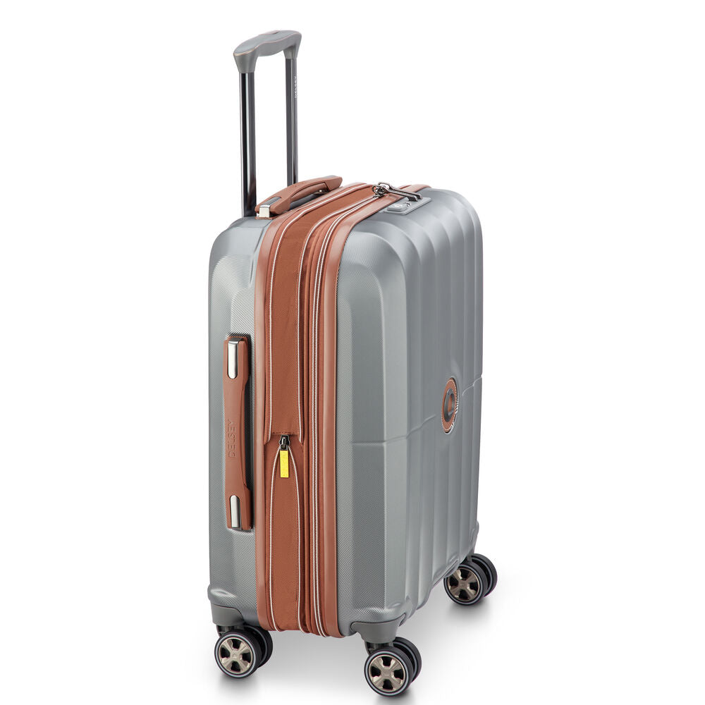 Valise Trolley Slim Extensible 4 Doubles Roues (55 Cm) Carrousel 2 - Argent