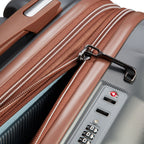 Valise Trolley Slim Extensible 4 Doubles Roues (55 Cm) Carrousel 2 - Argent