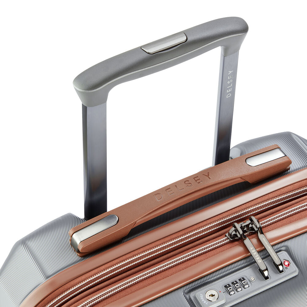 Valise Trolley Slim Extensible 4 Doubles Roues (55 Cm) Carrousel 2 - Argent