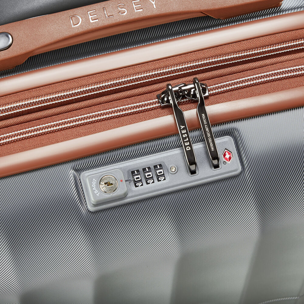 Valise Trolley Slim Extensible 4 Doubles Roues (55 Cm) Carrousel 2 - Argent