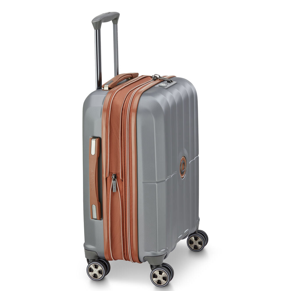 Valise Trolley Slim Extensible 4 Doubles Roues (55 Cm) Carrousel 2 - Argent