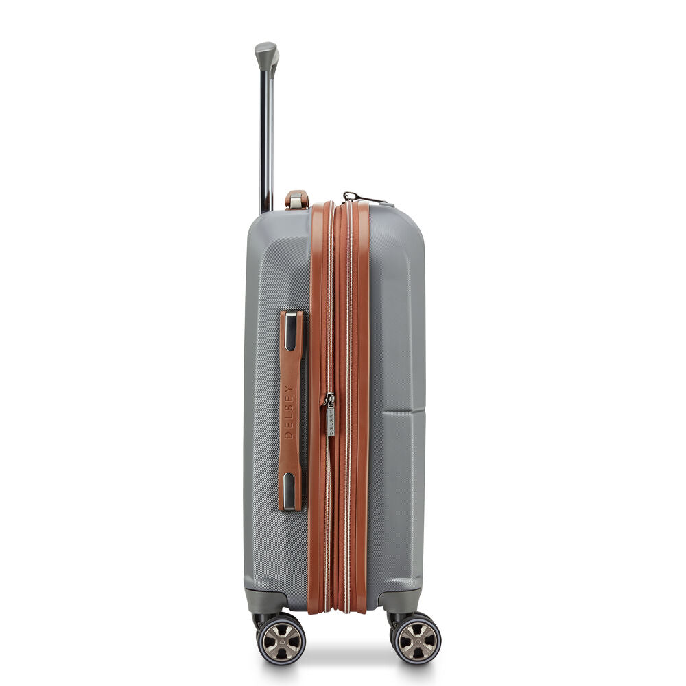 Valise Trolley Slim Extensible 4 Doubles Roues (55 Cm) Carrousel 2 - Argent