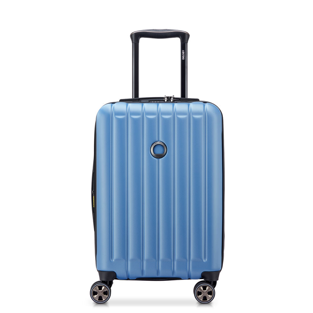 Longitude Expandable 4 Double-Wheel Trolley Suitcase (55 cm) - Blue