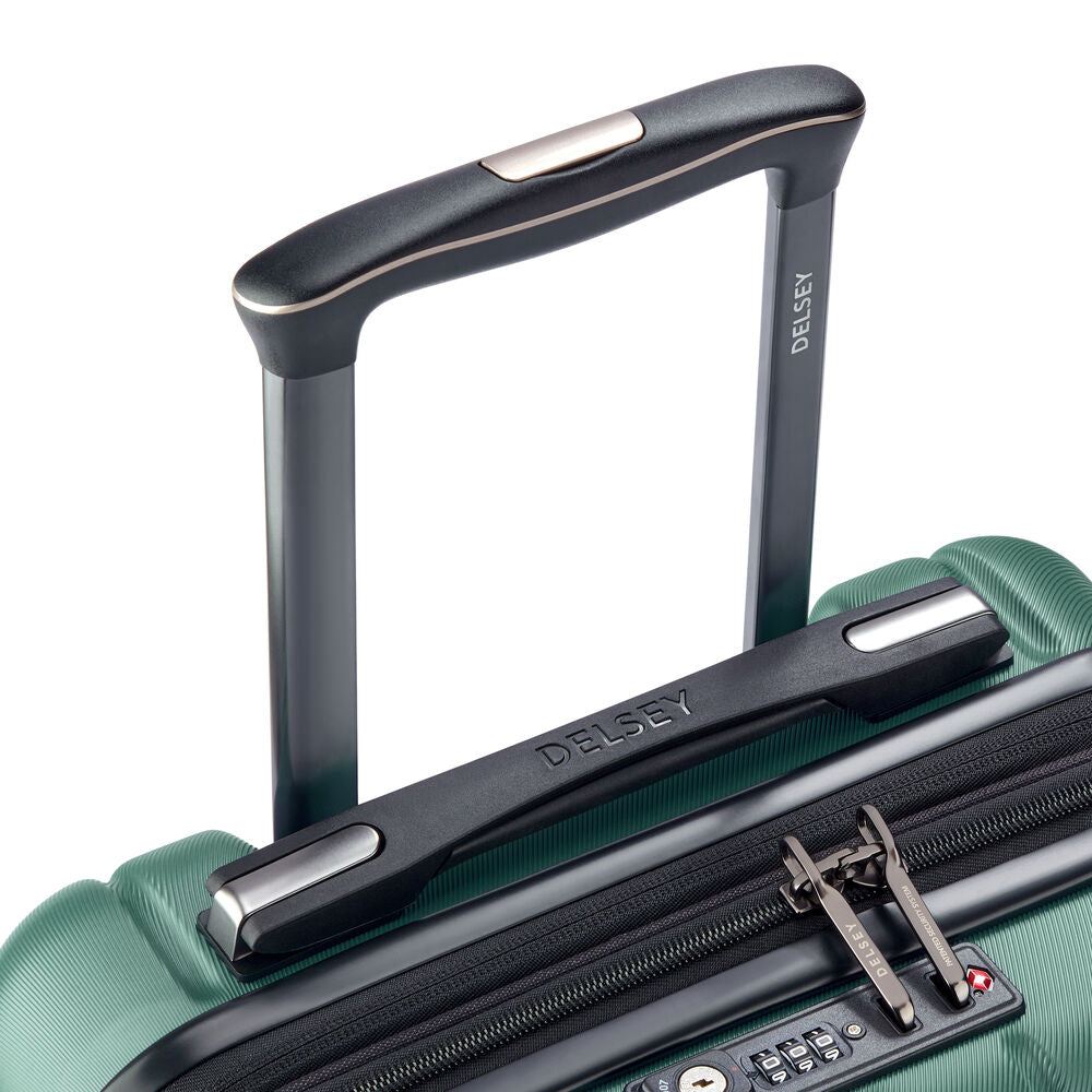 Valise Trolley Extensible 4 Doubles Roues (55 Cm) Longitude - Vert Foncé