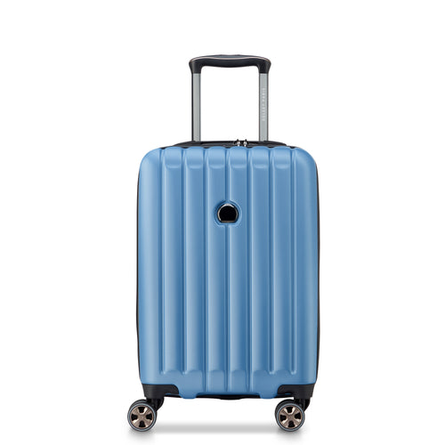 Expandable Cabin Trolley Suitcase 4 Double Wheels 55 Cm - Blue