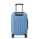 Expandable Cabin Trolley Suitcase 4 Double Wheels 55 Cm - Blue