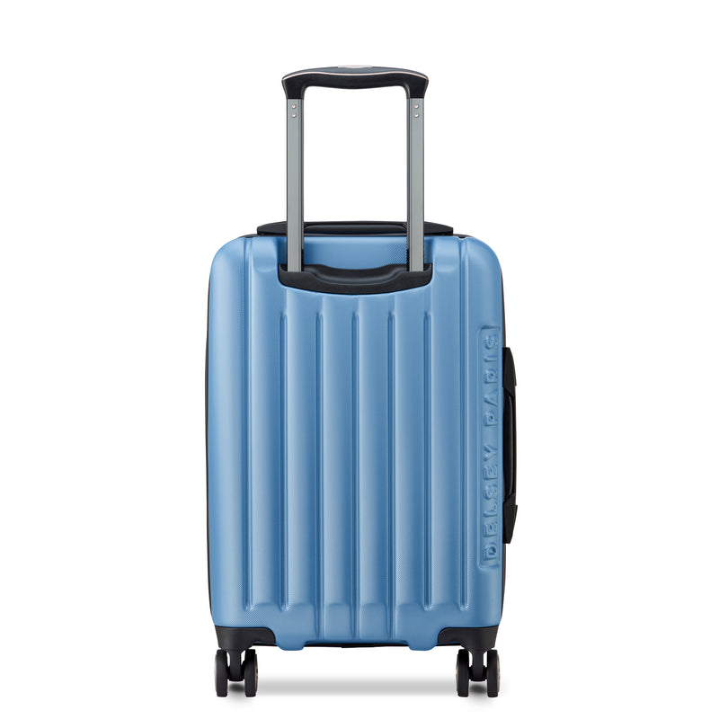 Expandable Cabin Trolley Suitcase 4 Double Wheels 55 Cm - Blue