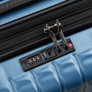 Expandable Cabin Trolley Suitcase 4 Double Wheels 55 Cm - Blue