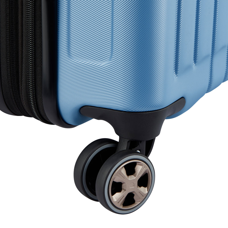 Expandable Cabin Trolley Suitcase 4 Double Wheels 55 Cm - Blue