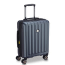 Slim Expandable Cabin Trolley Suitcase 4 Double Wheels 55 Cm - Anthracite