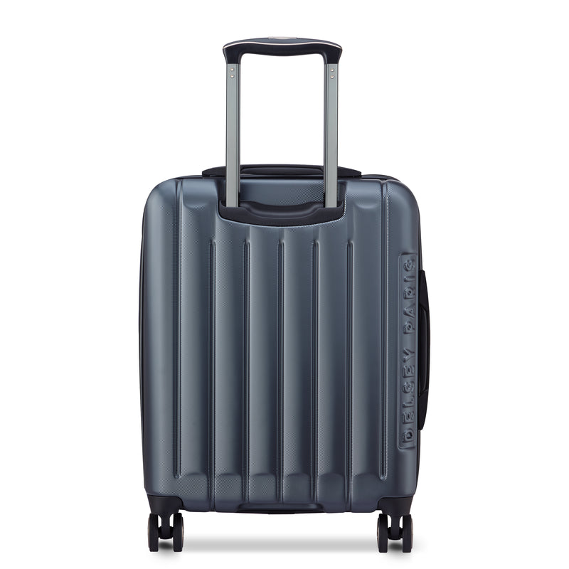 Slim Expandable Cabin Trolley Suitcase 4 Double Wheels 55 Cm - Anthracite