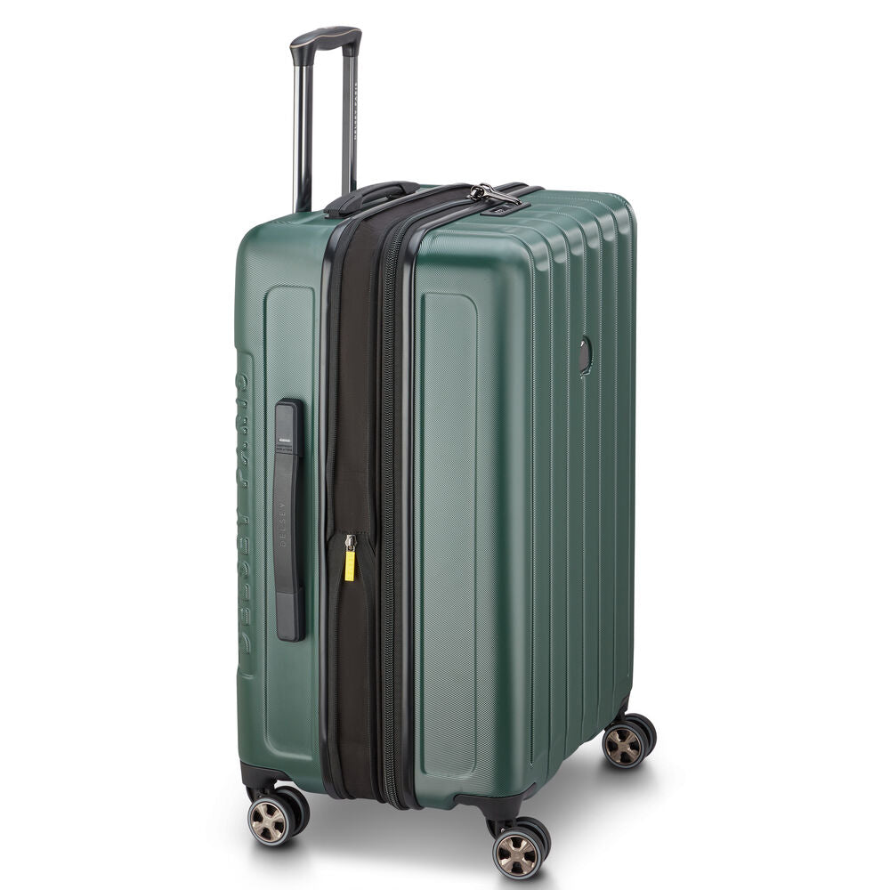 Longitude Expandable 4 Double-Wheel Trolley Suitcase 69 cm - Dark Green