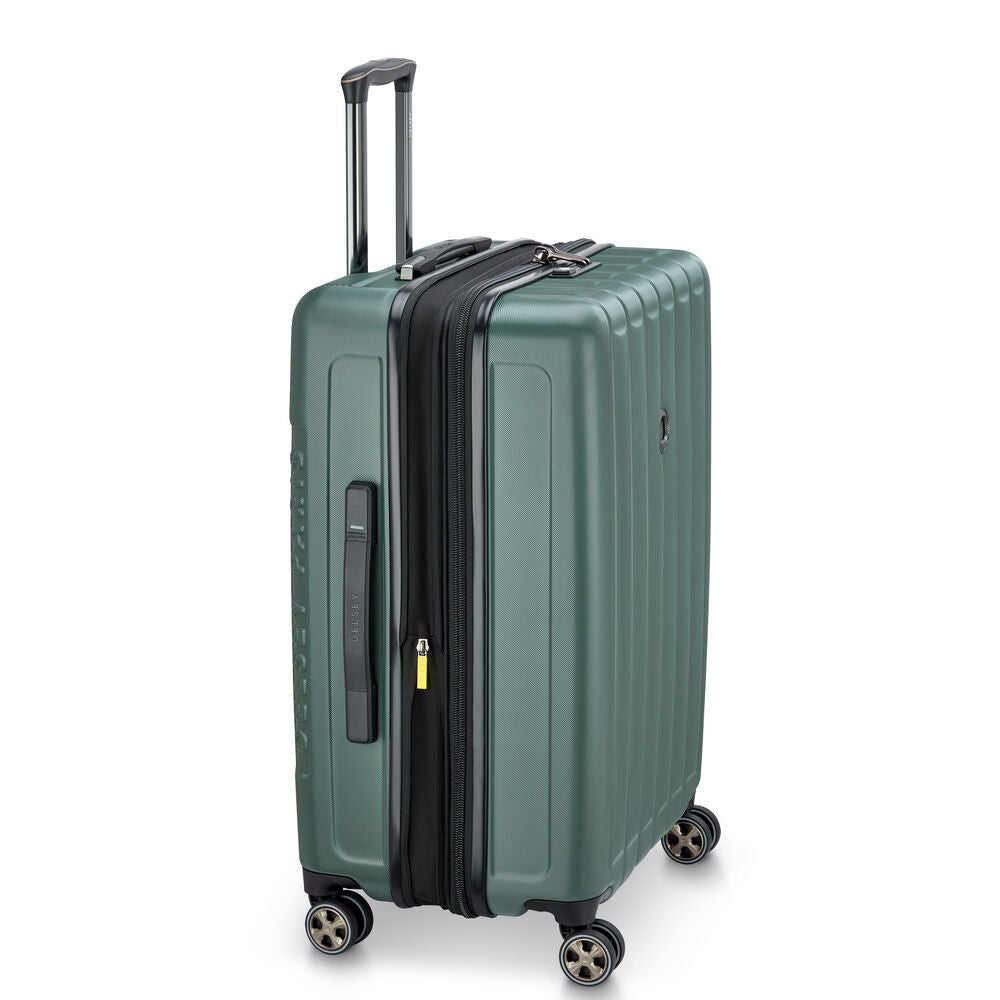 Longitude Expandable 4 Double-Wheel Trolley Suitcase 69 cm - Dark Green