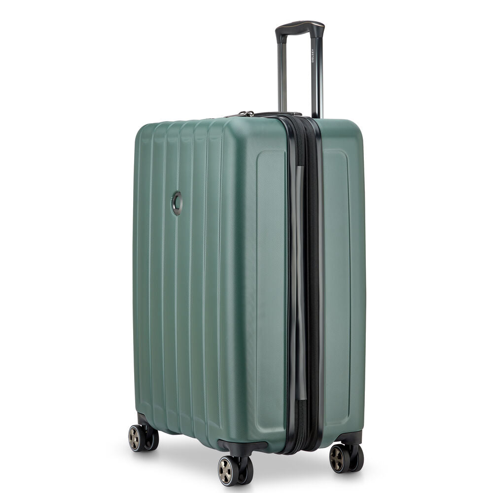 Longitude Expandable 4 Double-Wheel Trolley Suitcase 69 cm - Dark Green