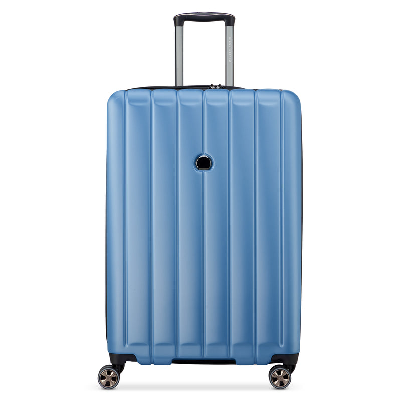 Expandable Trolley Suitcase 4 Double Wheels 76 Cm - Blue