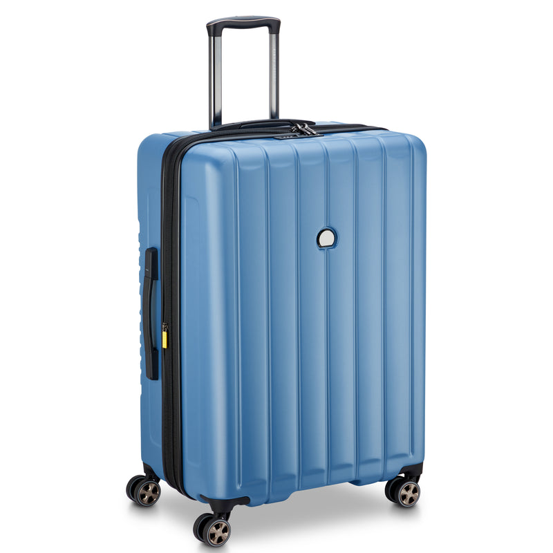 Expandable Trolley Suitcase 4 Double Wheels 76 Cm - Blue