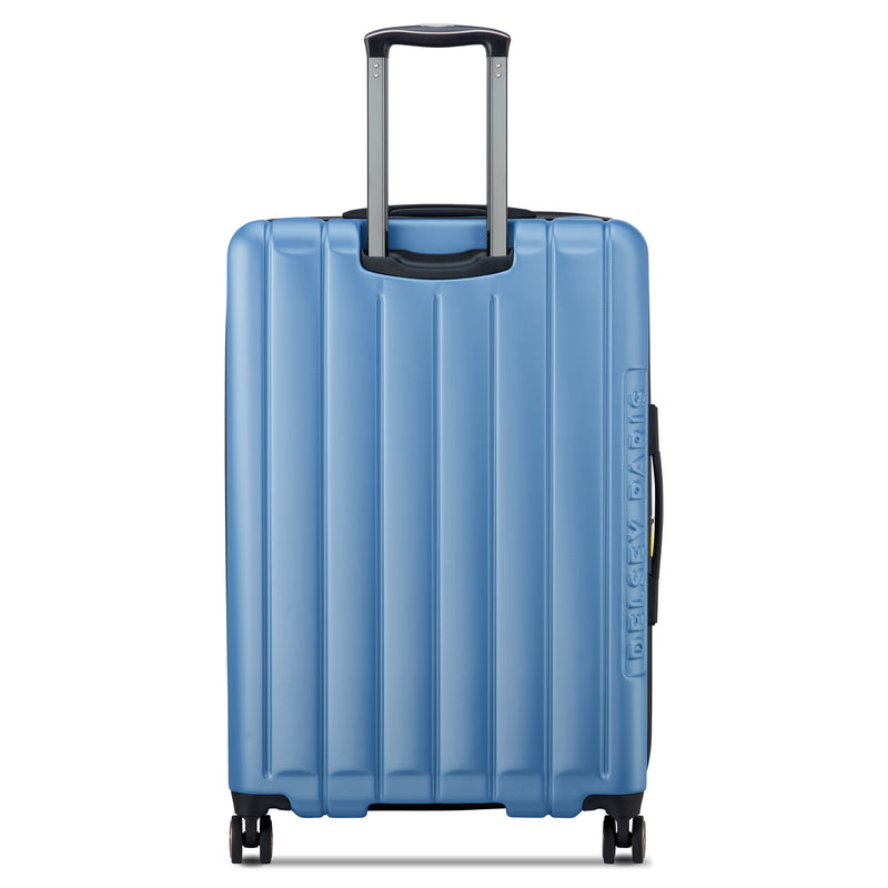 Expandable Trolley Suitcase 4 Double Wheels 76 Cm - Blue