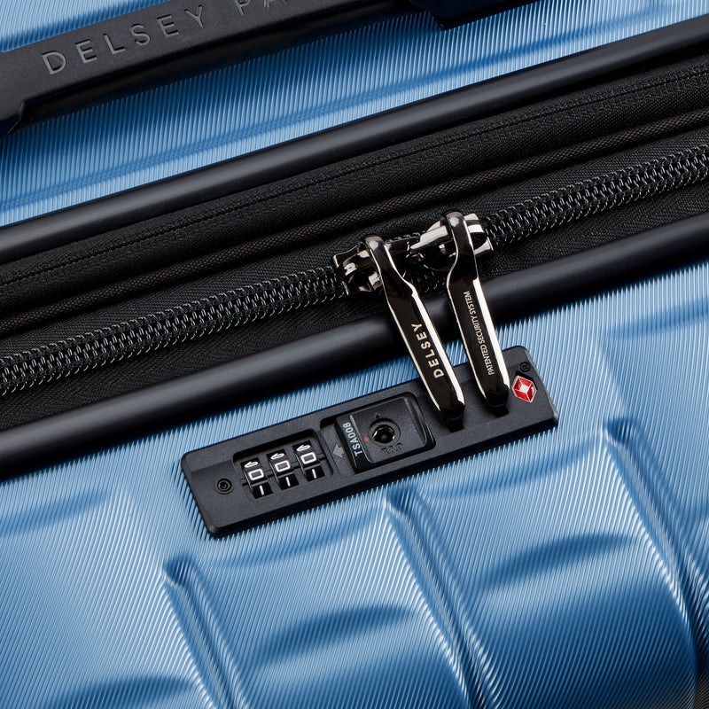 Expandable Trolley Suitcase 4 Double Wheels 76 Cm - Blue