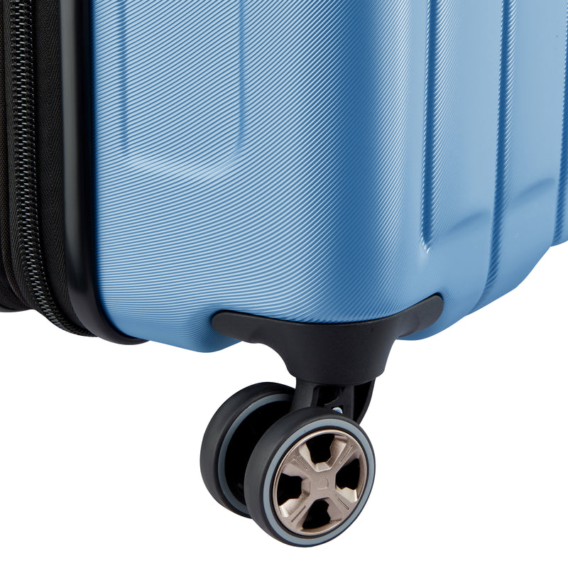 Expandable Trolley Suitcase 4 Double Wheels 76 Cm - Blue
