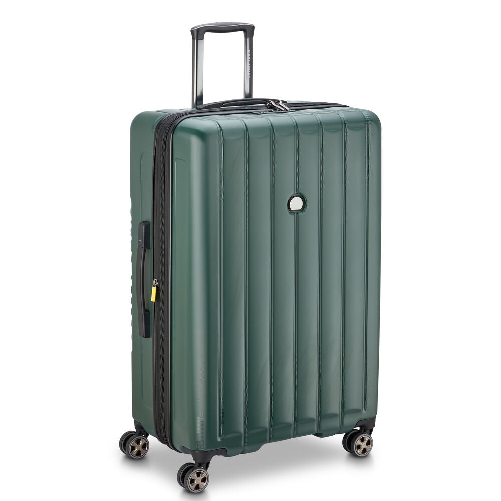 Valise Trolley Extensible 4 Doubles Roues (81 Cm) Longitude - Vert Foncé