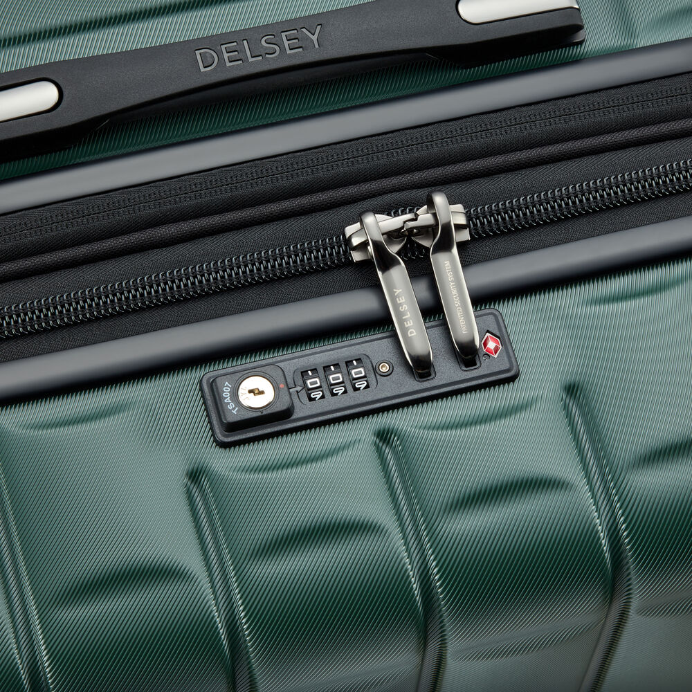 Valise Trolley Extensible 4 Doubles Roues (81 Cm) Longitude - Vert Foncé