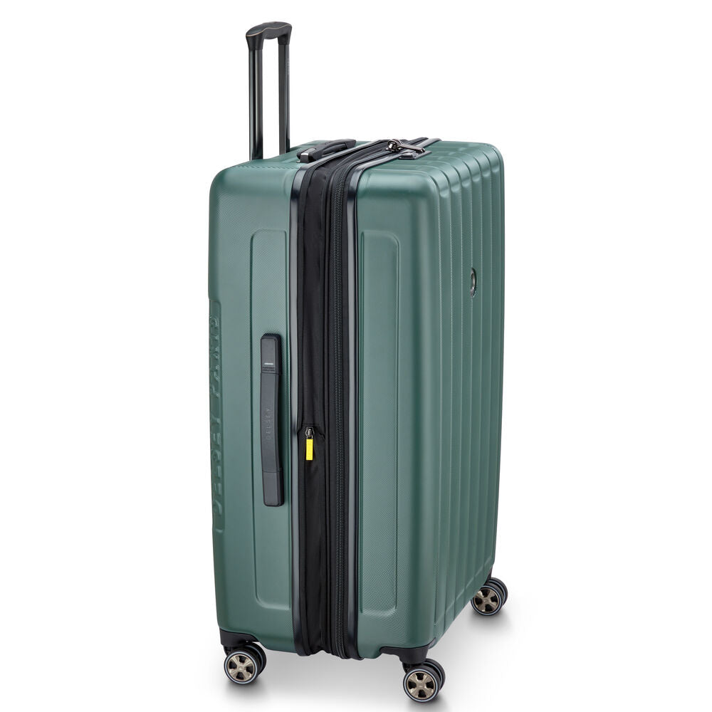 Valise Trolley Extensible 4 Doubles Roues (81 Cm) Longitude - Vert Foncé