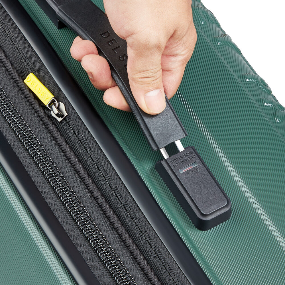 Valise Trolley Extensible 4 Doubles Roues (81 Cm) Longitude - Vert Foncé